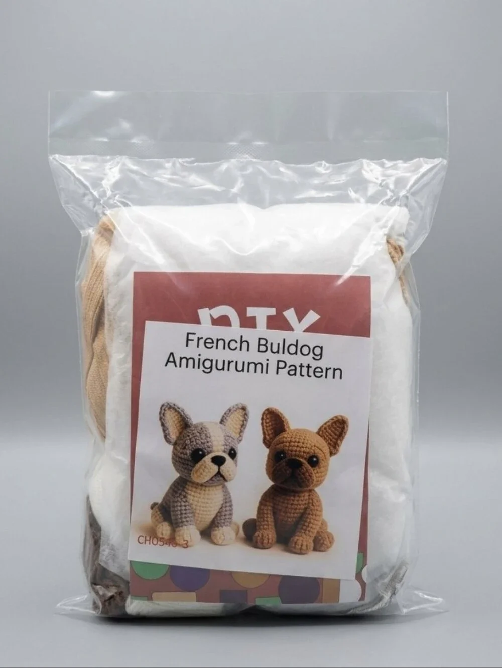 DlY French.Bulldog Amigurumi.CrochetKit - Beginner Friendly Frenchie